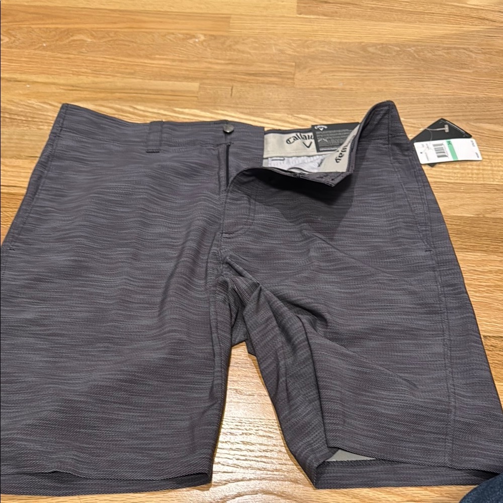 Callaway Charcoal Patterned Golf Shorts